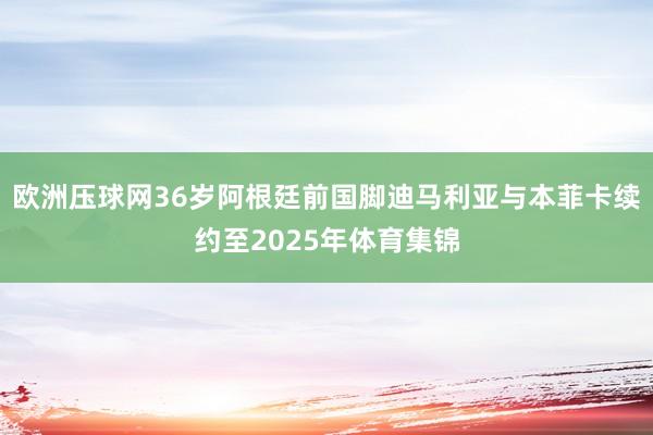 欧洲压球网36岁阿根廷前国脚迪马利亚与本菲卡续约至2025年体育集锦