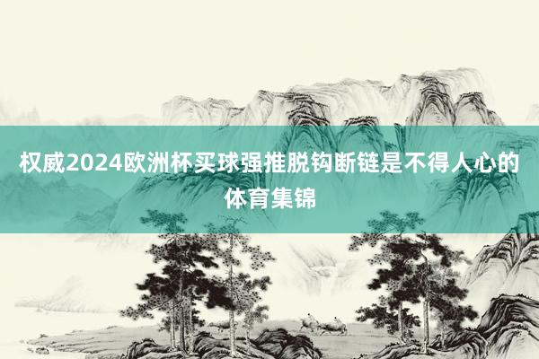 权威2024欧洲杯买球强推脱钩断链是不得人心的体育集锦