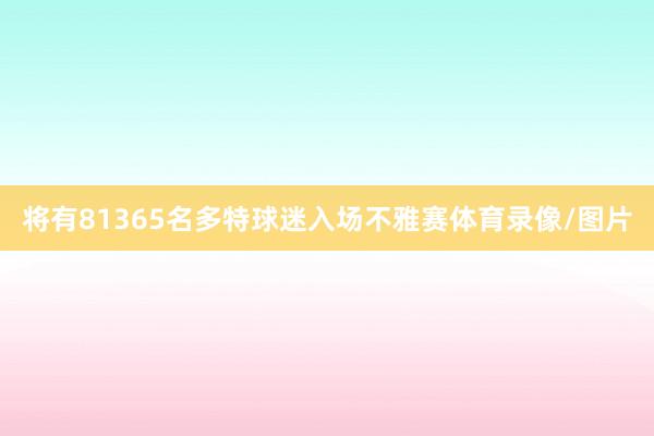 将有81365名多特球迷入场不雅赛体育录像/图片