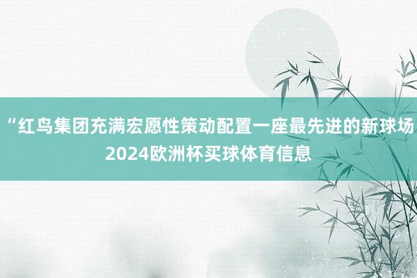 “红鸟集团充满宏愿性策动配置一座最先进的新球场2024欧洲杯买球体育信息