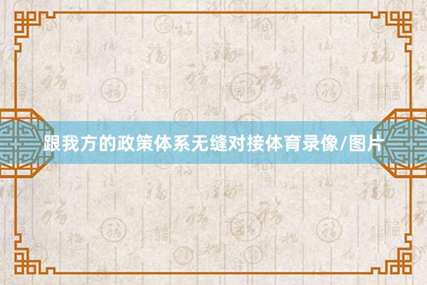 跟我方的政策体系无缝对接体育录像/图片