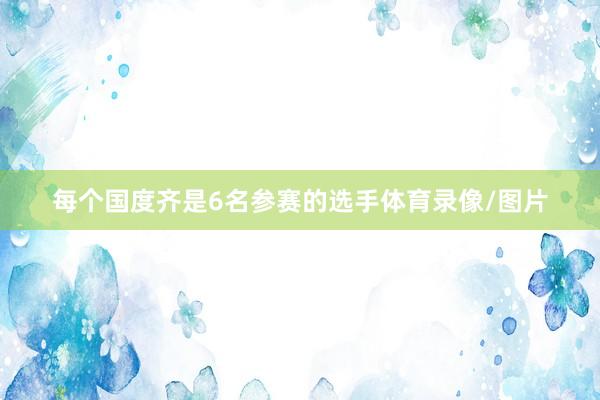 每个国度齐是6名参赛的选手体育录像/图片