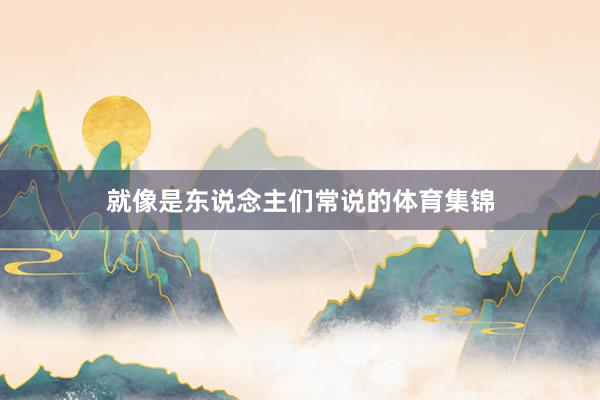 就像是东说念主们常说的体育集锦